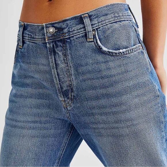 NWT Free People Maggie Mid Rise Straight Jeans - Picture 4 of 5